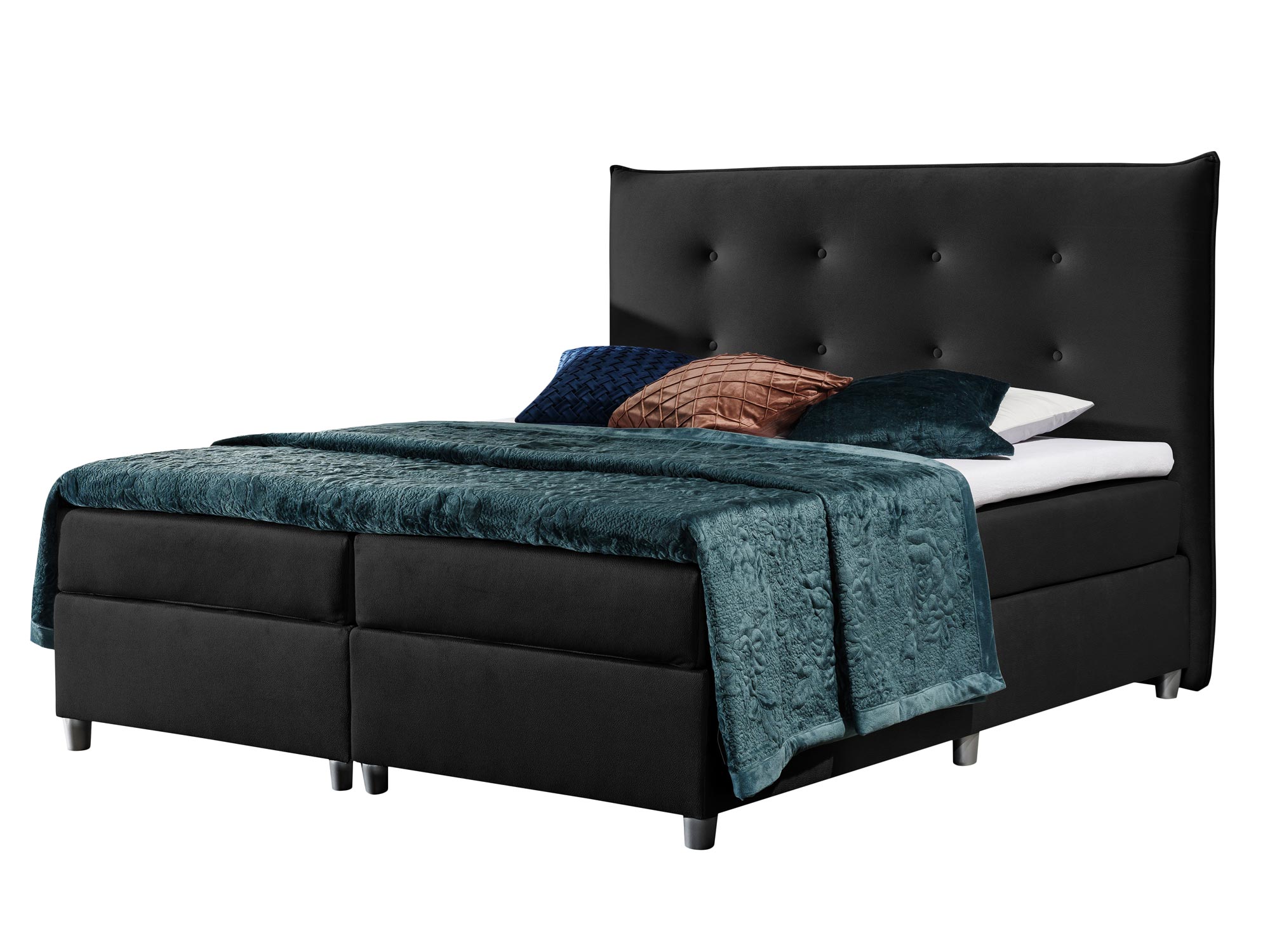 Łóżko Kontynentalne czarne białe tło ERIC Łóżko Kontynentalne czarne białe tło ERIC