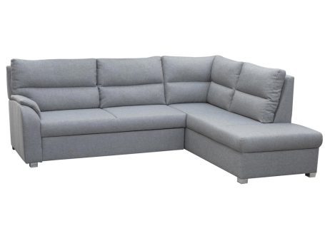 Narożnik z Dużymi Poduszkami szary białe tło JOSEPH