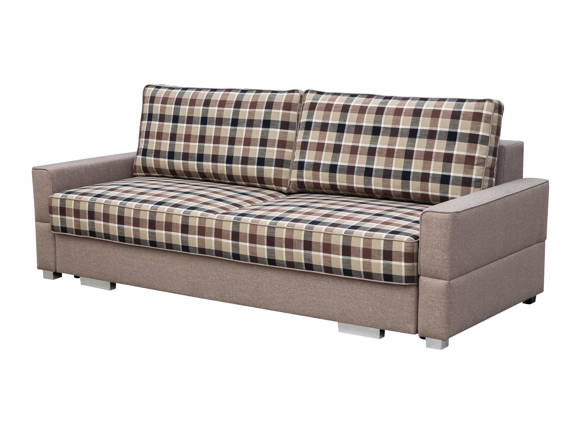 Sofa w kratę z wąskimi bokami – styl retro Sofa w kratę z wąskimi bokami – styl retro