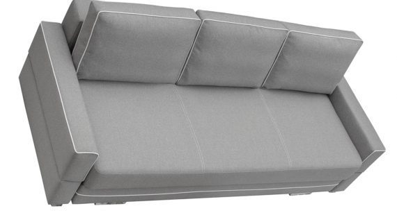 Miniaturka 4 - Sofa Rozkładana 2 Osobowa szaro-biała widok z góry DOLORES B