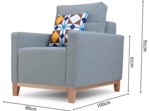 Miniaturka 1 - Fotel w Stylu Skandynawskim wymiary ROSARIO