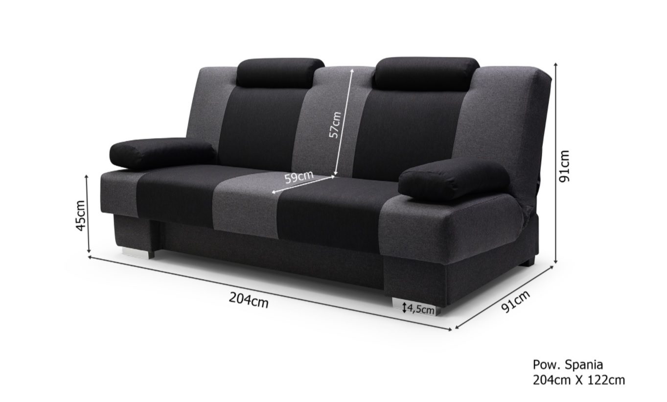 antonio Nowoczesna Wersalka ANTONIO wymiary