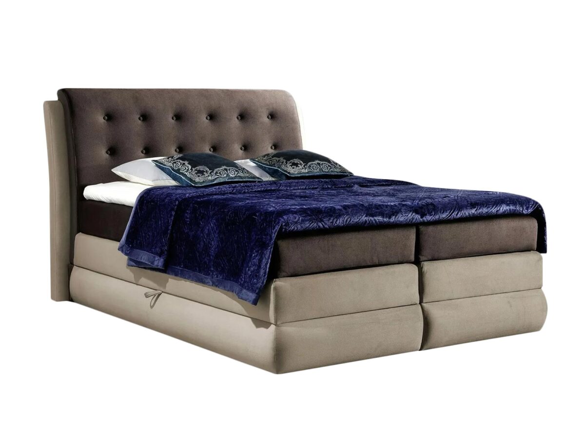 Gepolstertes Boxspringbett 120×200 cm bis 200×200 cm BARTES