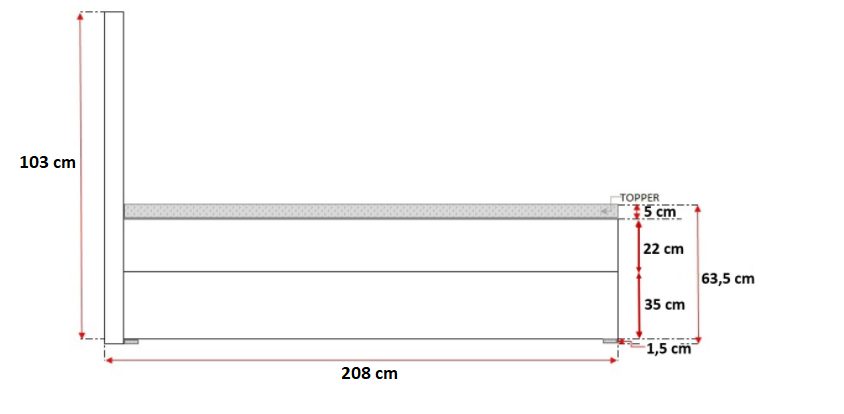 Łóżko z Pikowanym Zagłówkiem wymiary IKAR Łóżko z Pikowanym Zagłówkiem wymiary IKAR