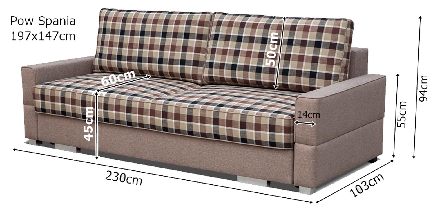 Sofa Dwuosobowa Rozkładana Z Pojemnikiem Na Pościel wymiary JUSTO Sofa Dwuosobowa Rozkładana Z Pojemnikiem Na Pościel wymiary JUSTO