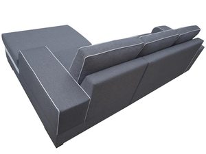 Miniaturka 4 - Nowoczesny narożnik z poduszkami szary-biały tył SUSAN