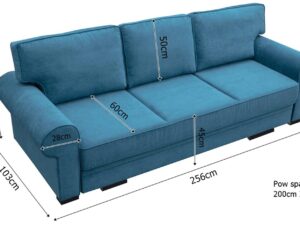 Miniaturka 5 - Sofa Angielska Rozkładana wymiary GIORE