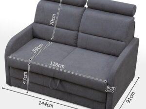 Miniaturka 8 - Mała Sofa do Pokoju wymiary ASMARA
