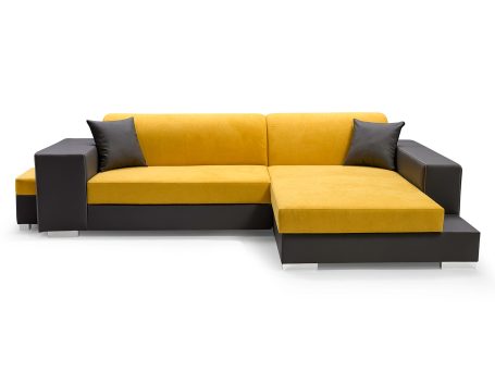 Nowoczesny Narożnik z Pufą JUSTINE