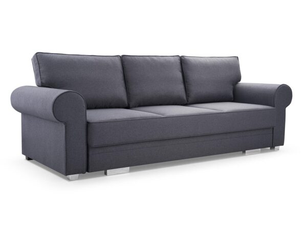 Sofa Angielska Rozkładana szara białe tło GIORE