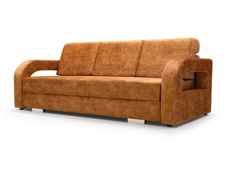Sofa rozkładana z pojemnikiem białe tło LUCIANO