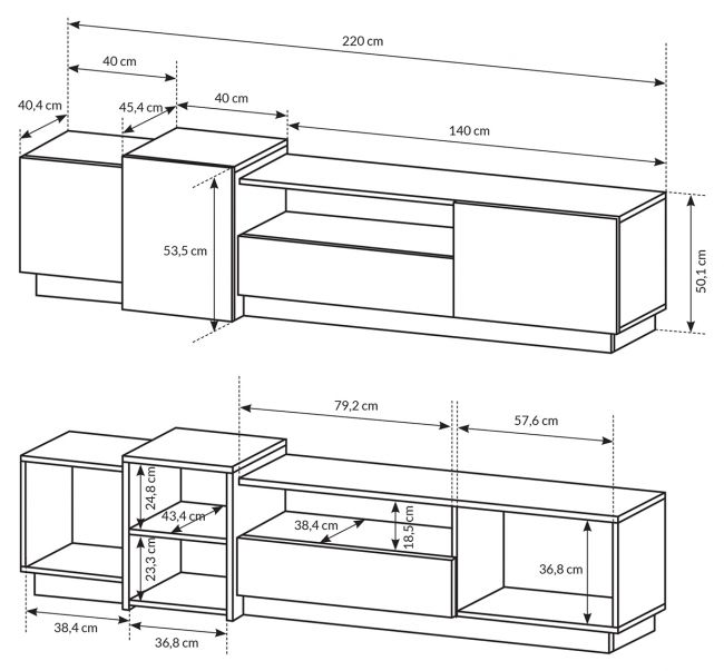 mebloscianka-bialy-dab-craft-zloty-3d-wymiary-1