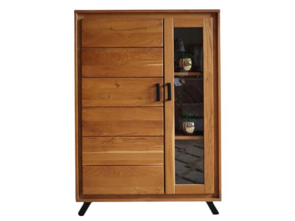 Komoda z Przeszkleniem Dubová ALAMOS LOFT