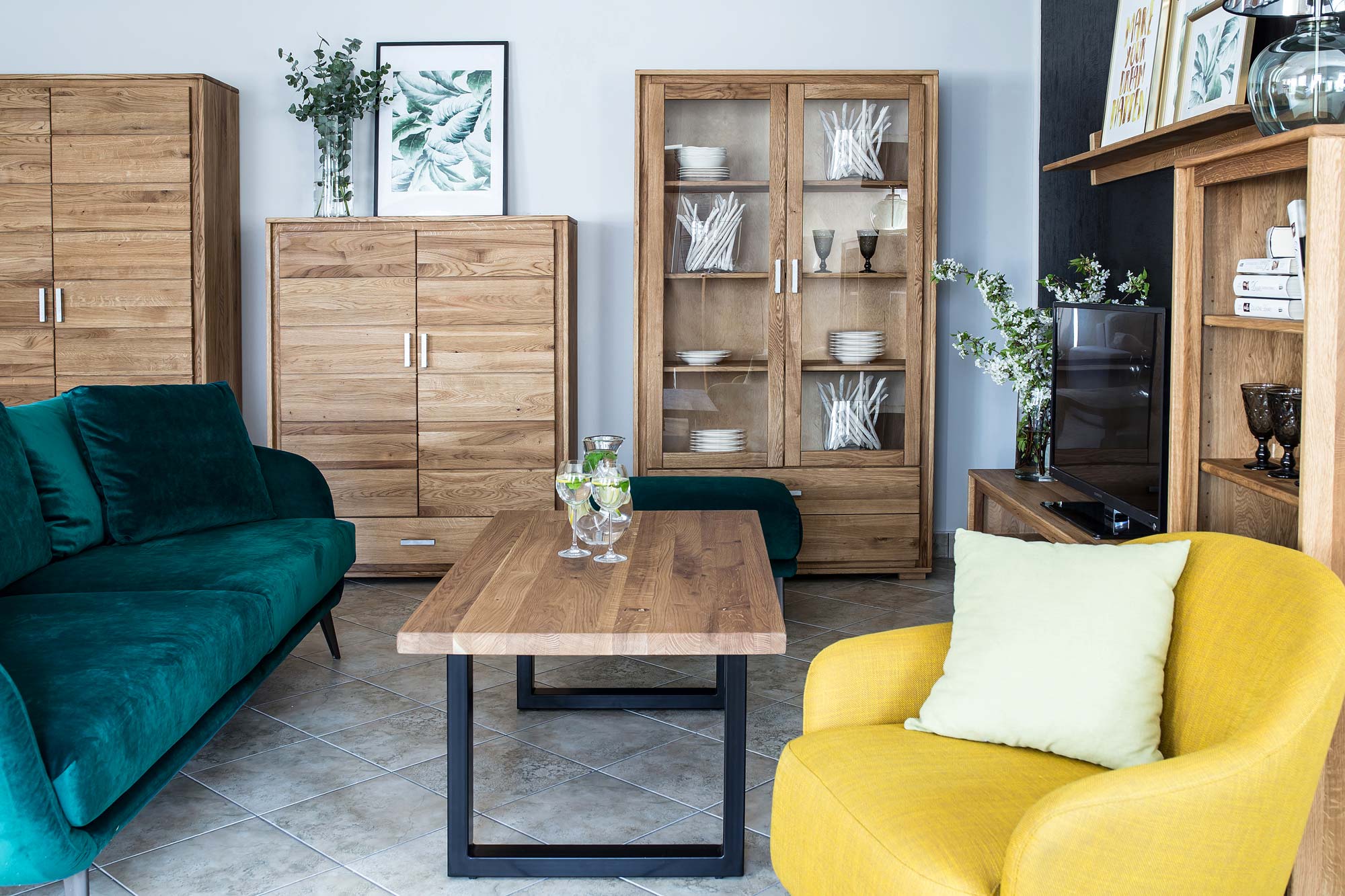 Zestaw mebli do salonu aranżacja ALAMOS