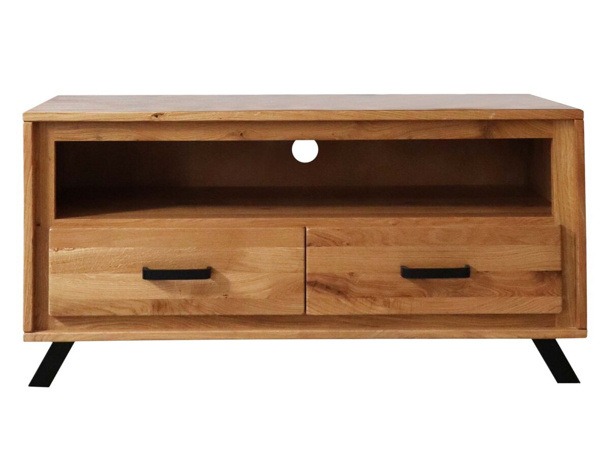 Kleines Eichen-TV-Board auf 10 cm Füßen ALAMOS LOFT