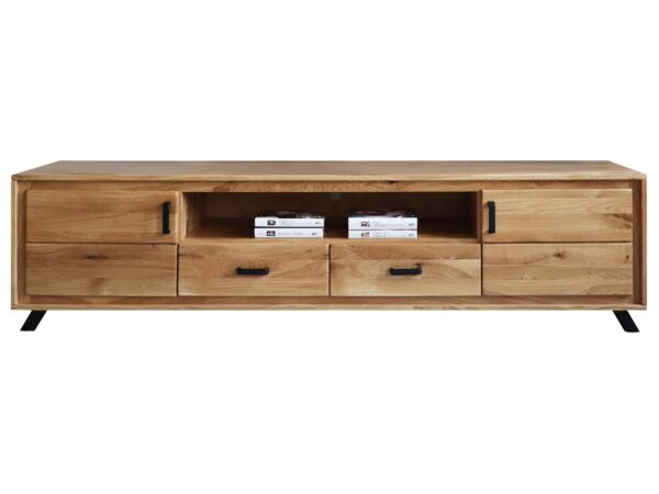 Velký dubový TV stolek ALAMOS LOFT