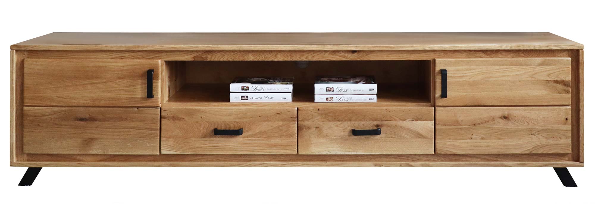Duża Dębowa Szafka pod Telewizor ALAMOS LOFT