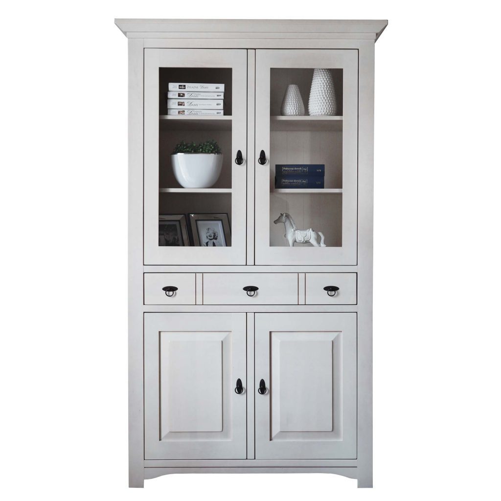 Wysoka Witryna z Drewna FELIX