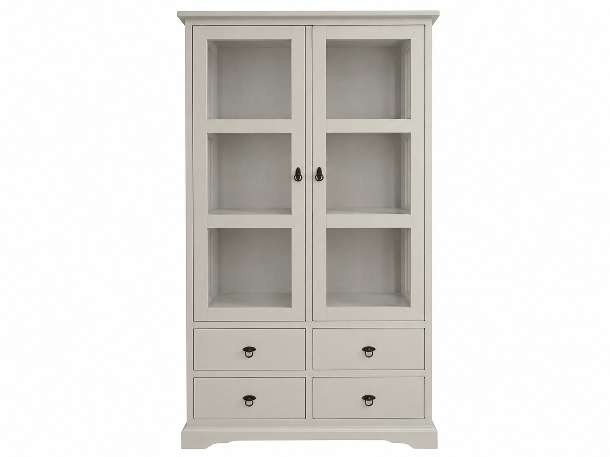 TV-Schrank und Vitrine weiß - holzfarbenes Arrangement LOGAN TV-Schrank und Vitrine weiß - holzfarbenes Arrangement LOGAN