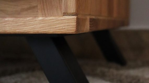 Miniaturka 3 - Duża Dębowa Komoda detale ALAMOS LOFT