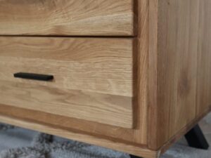 Miniaturka 2 - Dębowa Szafa Dwudrzwiowa na Nóżkach detale ALAMOS LOFT