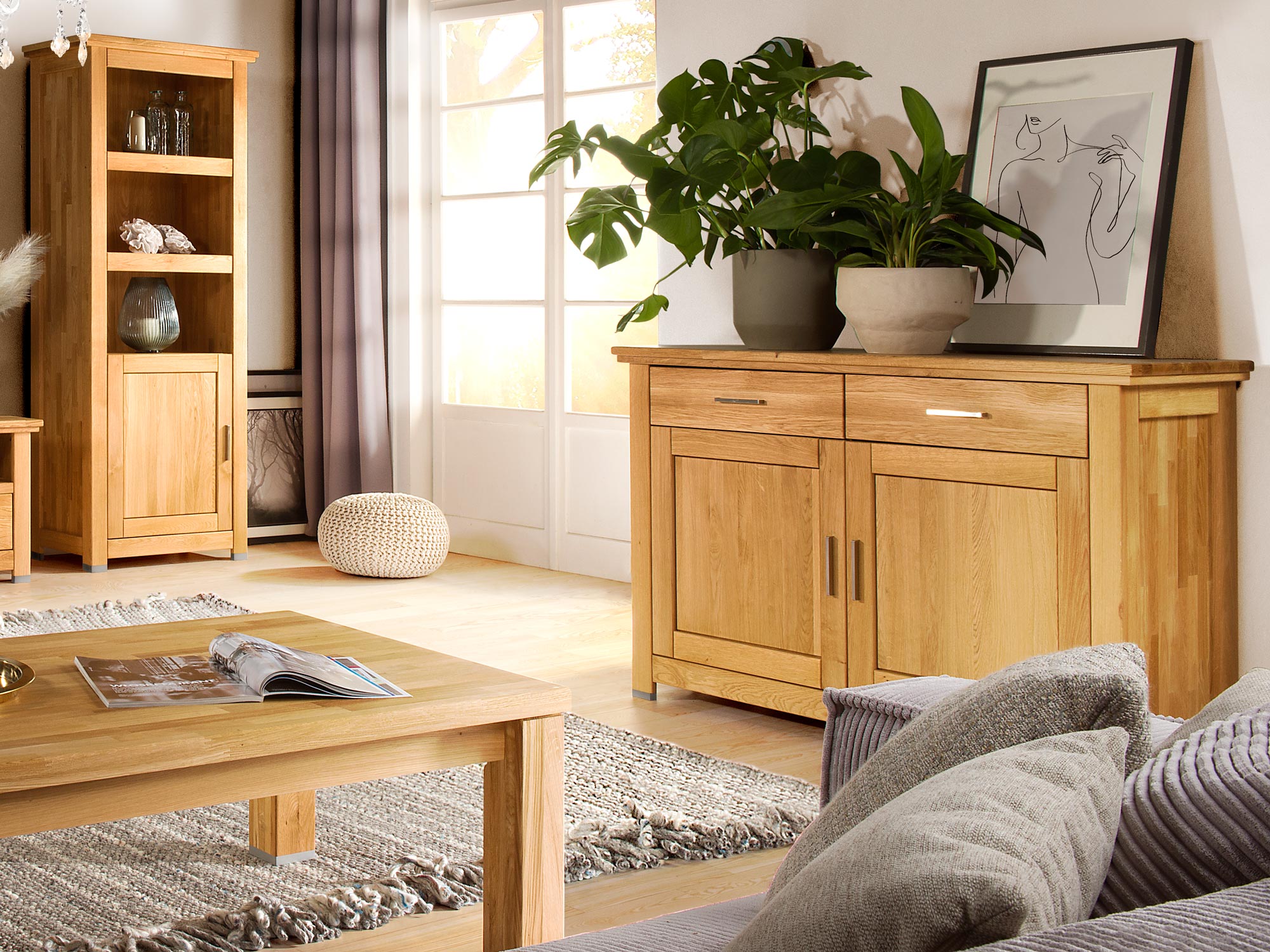 Komoda drewniana aranżacja