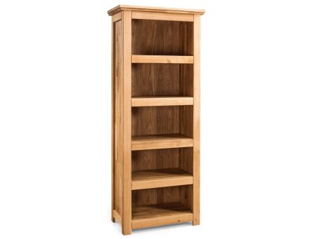 Regał Wysoki Słupek na Książki Dębowy Isumi białe tło