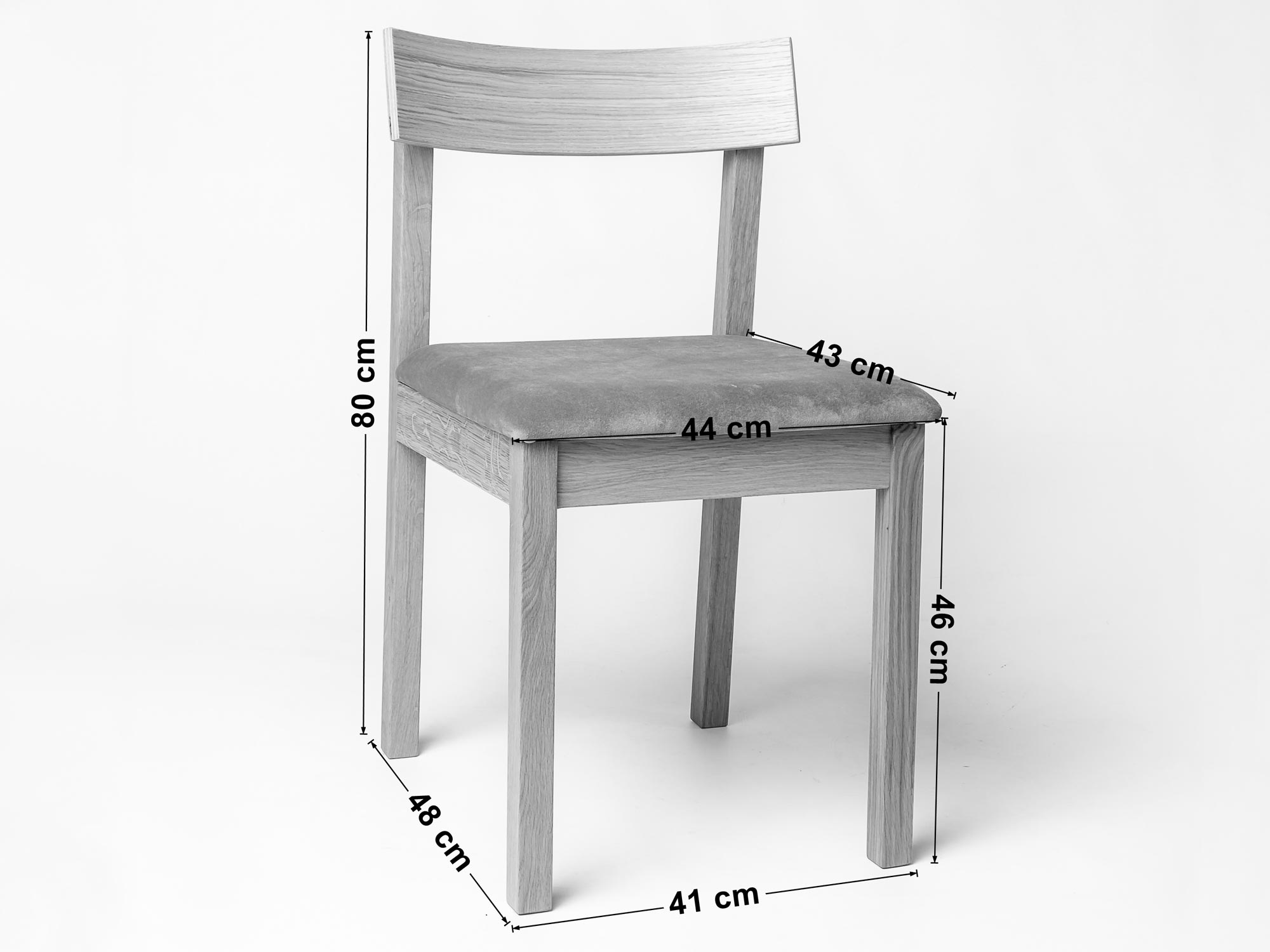 Dębowe krzesło Filip wymiary