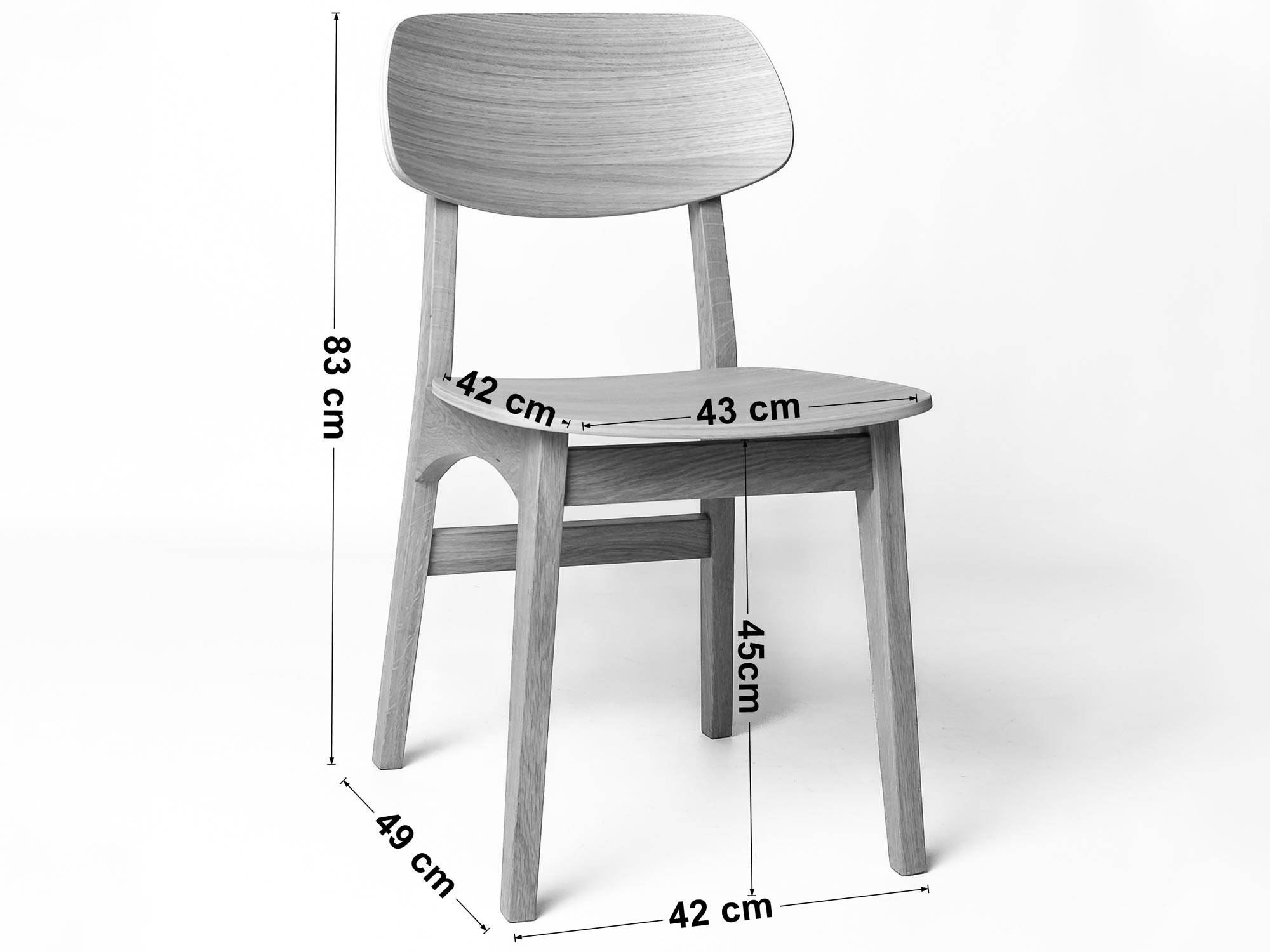 Drewniane krzesło Ernest wymiary