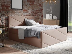 Miniaturka 4 - Kontynentalne łóżko brąz ARAYA LUX