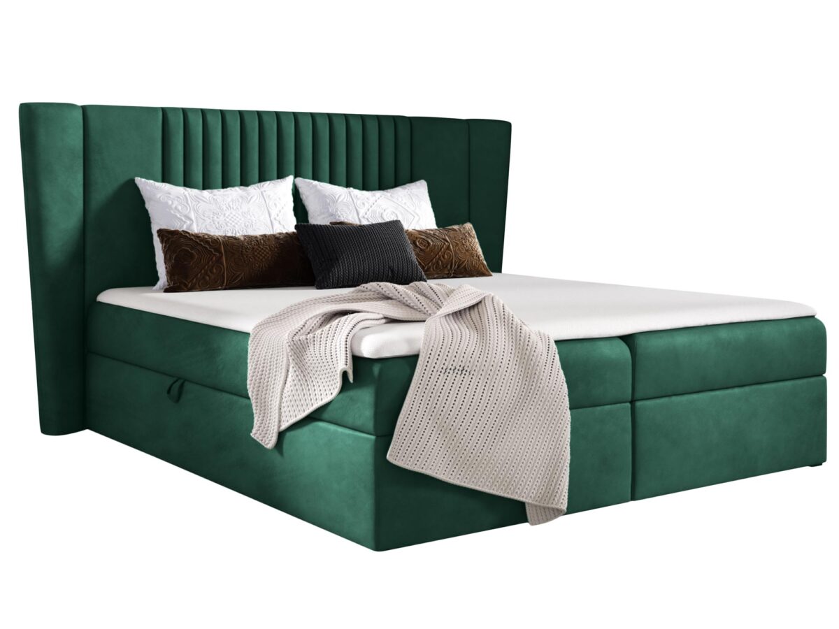Gepolstertes Boxspringbett Doppelbett mit Bettkasten PARLA