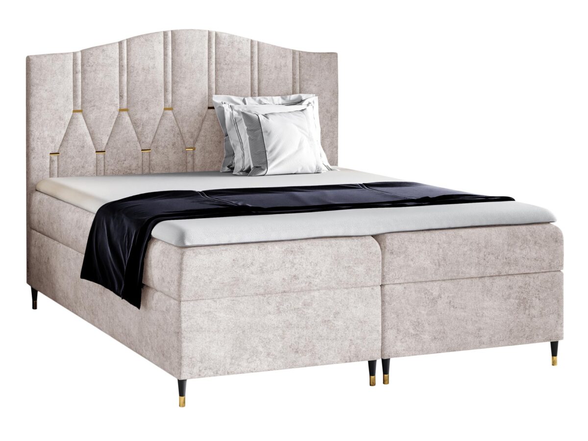 Hohes Boxspringbett mit Metallfüßen ANGELES