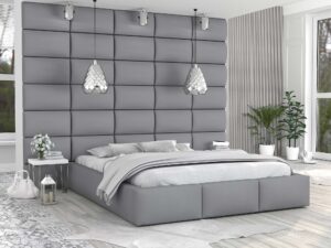 Miniaturka 1 - Łóżko z panelami szare panele 180x200 MIRIAM