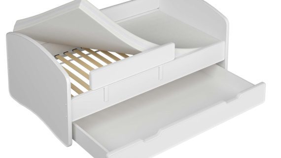 Miniaturka 3 - Łóżko dziecięce z materacem i barierką elementy DERVIS