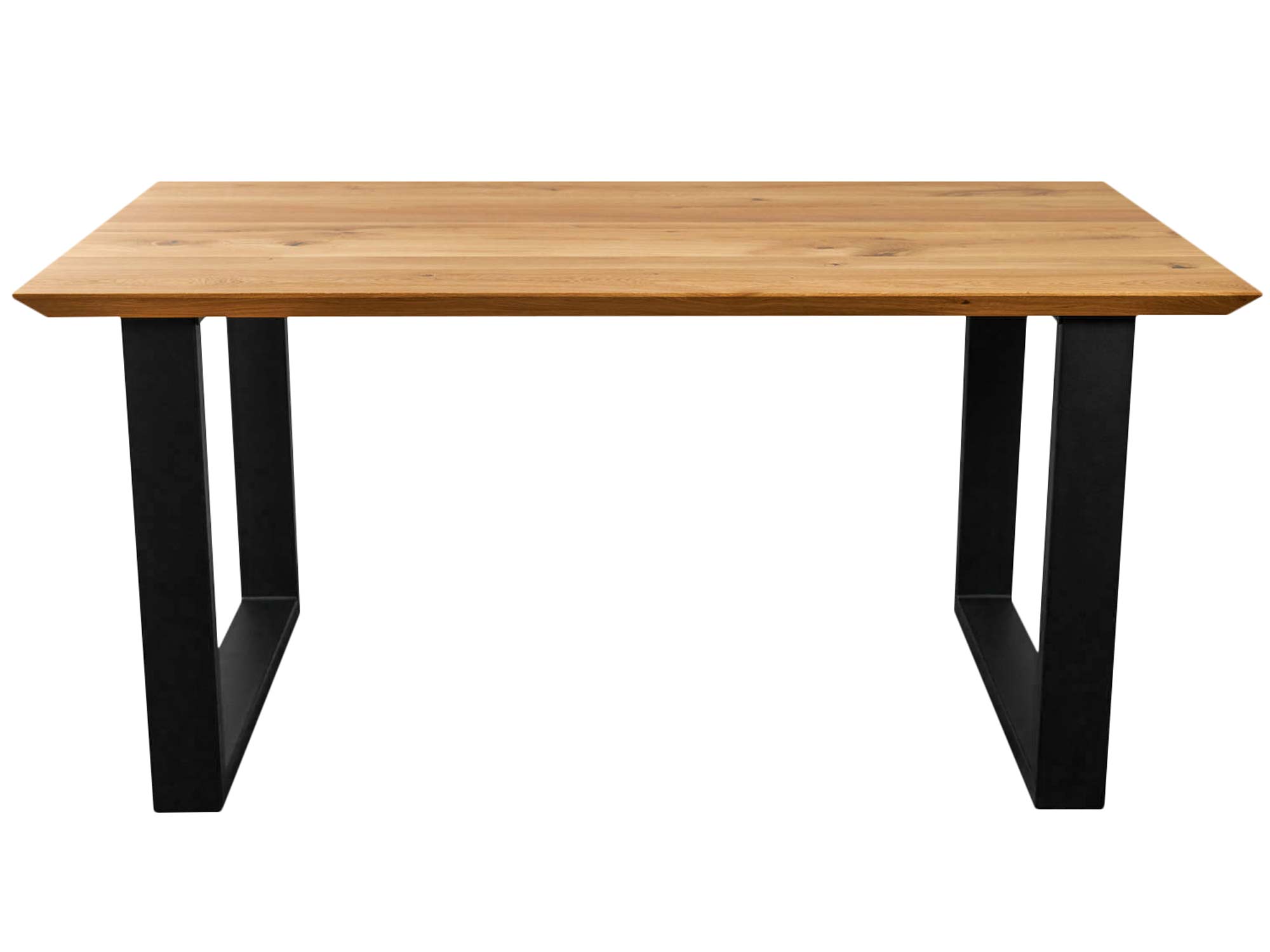 Nowoczesny stół drewniany z metalowymi czarnymi nóżkami