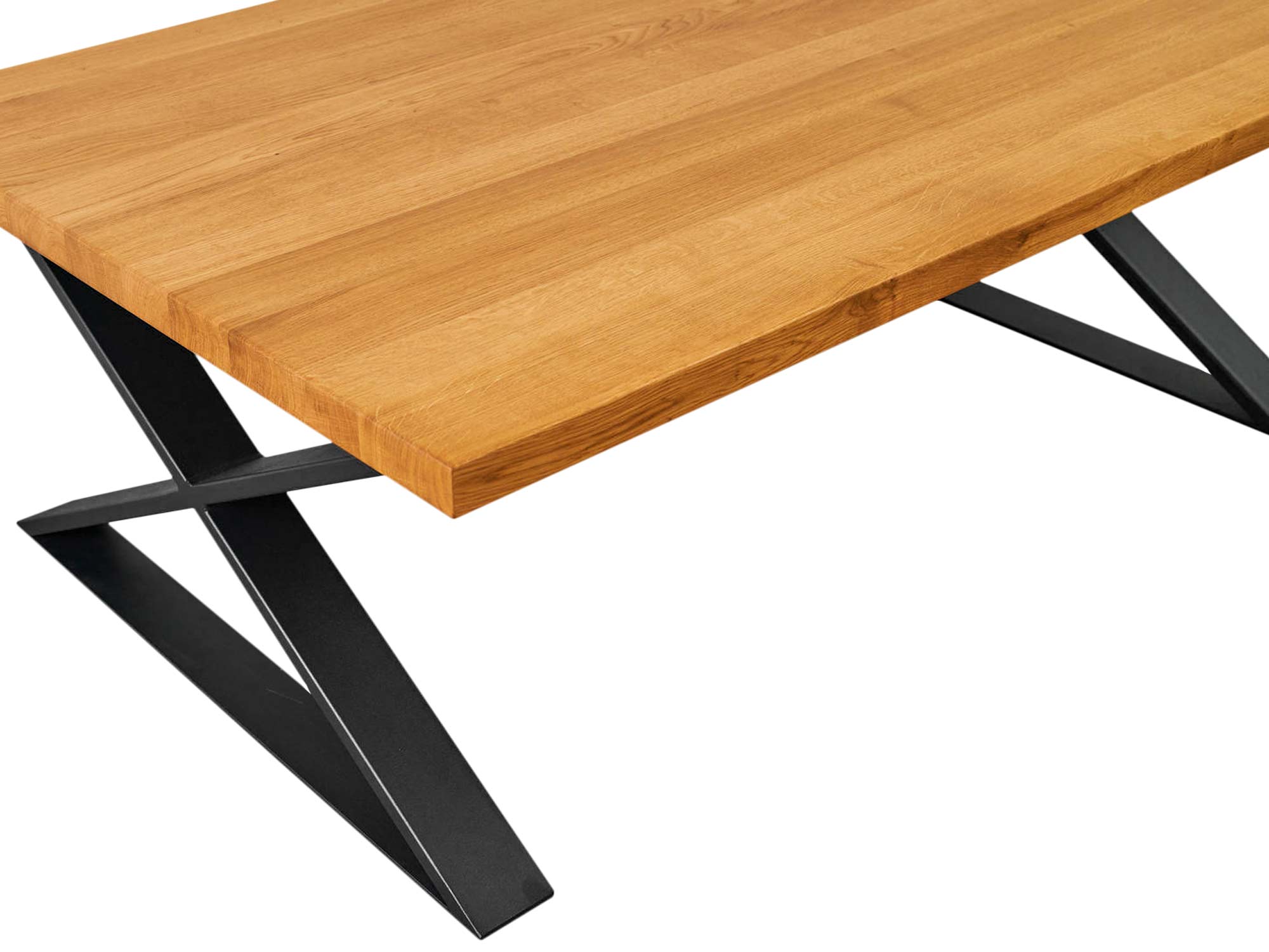 Stolik kawowy z drewna na metalowych nogach FLAVIOS X Stolik kawowy z drewna na metalowych nogach FLAVIOS X