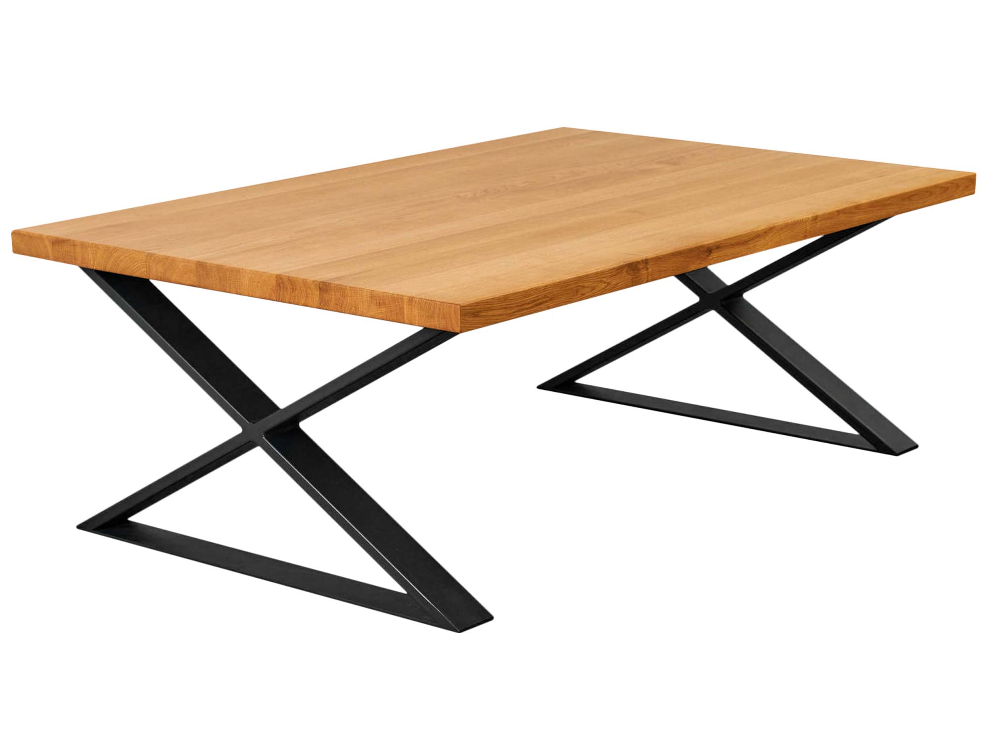 Stolik kawowy z drewna na metalowych nogach FLAVIOS X Stolik kawowy z drewna na metalowych nogach FLAVIOS X