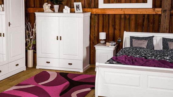 Miniaturka 4 - Komoda bieliźniarka z szufladami biała aranżacja zbliżenie ANADI