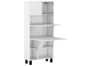 Miniatura 4 - Moderní psací stůl rozkládací regál bílý otevřený CHAN