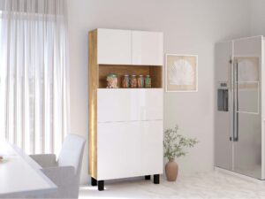 Miniatura 3 - Moderní psací stůl rozkládací regál bílý burgundzki aranžmá CHAN