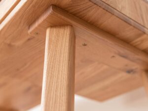 Miniatura 4 - Dřevěná toaletní stolek psací stůl se zásuvkami detail dolů JENS