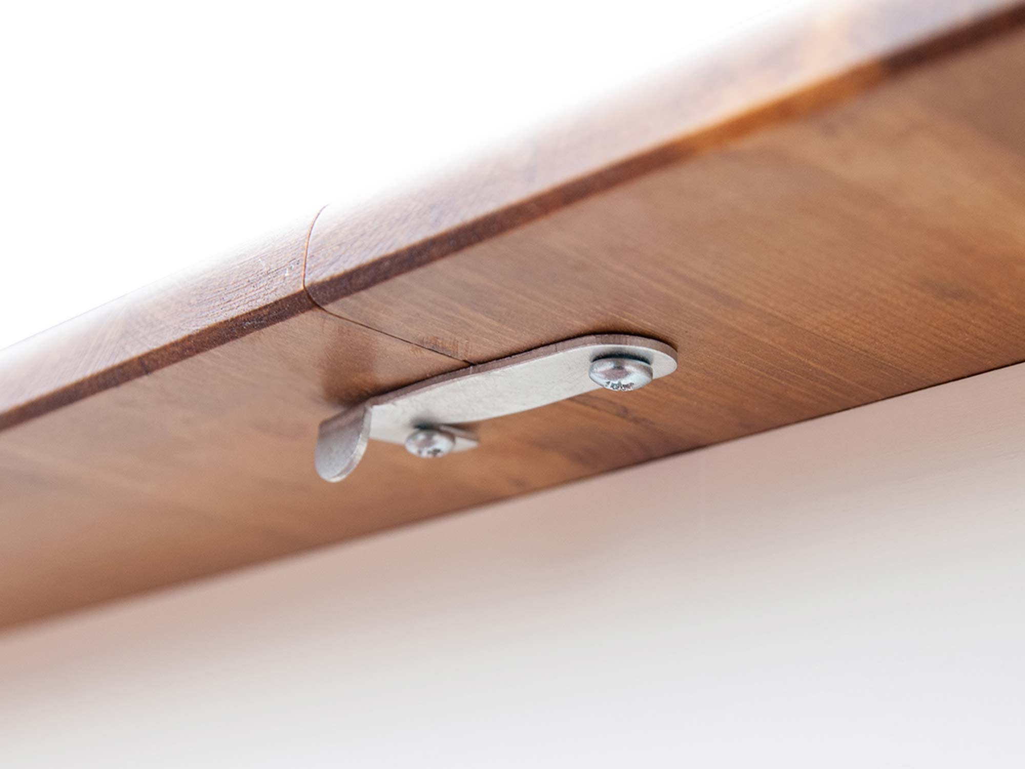 Stół rozkładany biały z drewna litego biały dąb zatrzask INGRID