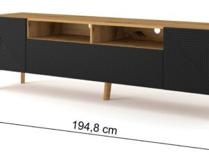 Miniaturka 4 - Duża szafka pod TV loftowa wymiary IZMIR
