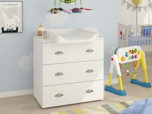 Miniaturka 1 - Komoda z przewijakiem aranżacja biały EILIN