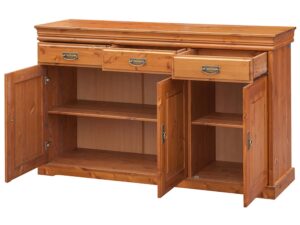 Miniaturka 4 - Biała komoda do klasycznego wnętrza sosna otwarta ANADI