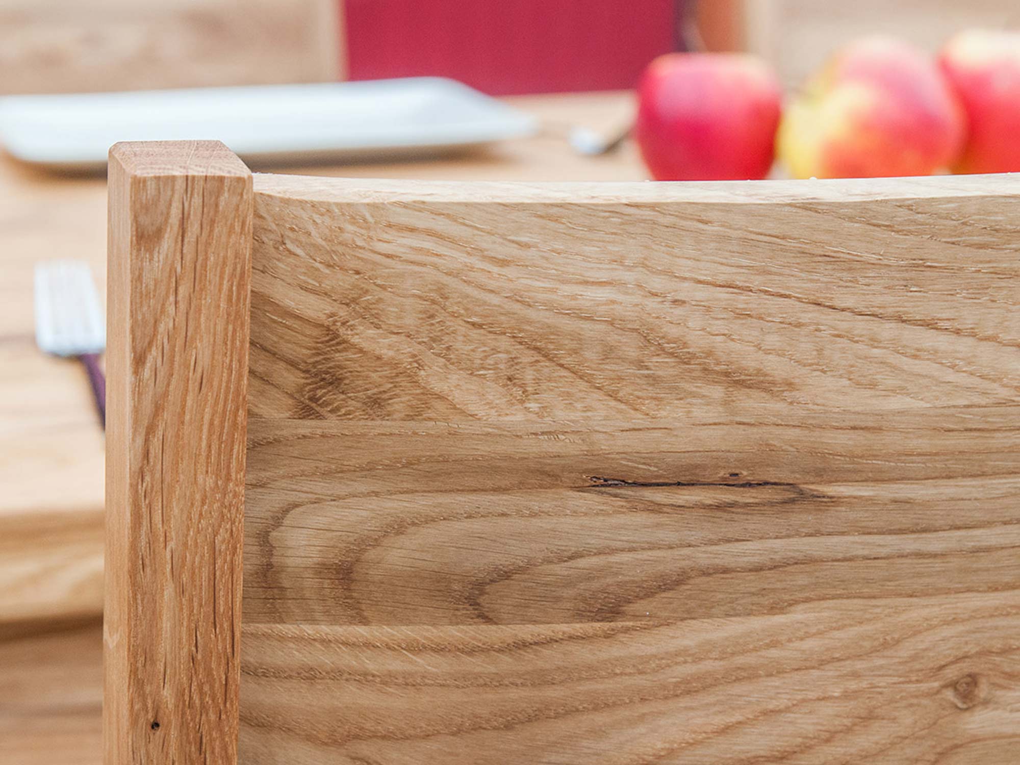 Krzesło drewniane do jadalni oparcie detale KARLI