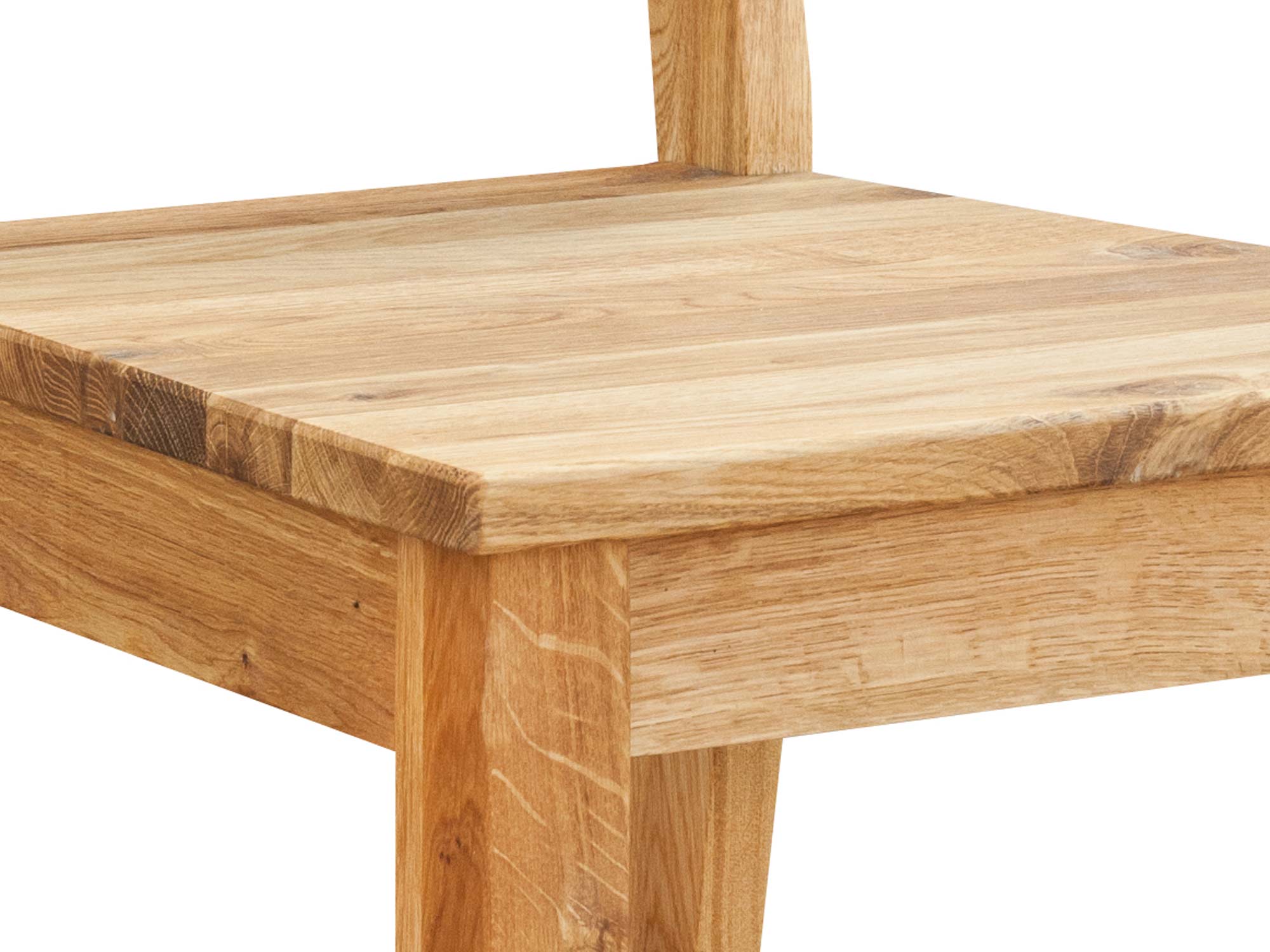 Detal siedzenie krzesła z litego drewna dębowego nowoczesna jadalnia