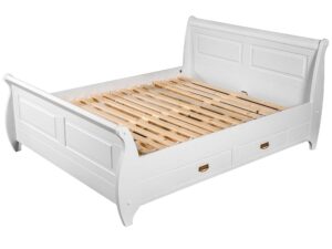 Miniatura 1 - Postel bílé dwuosobowe ve stylu klasickém bílé rošt ANADI