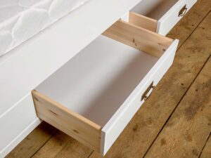 Miniatura 6 - Postel bílé dwuosobowe ve stylu klasickém bílé zásuvka ANADI