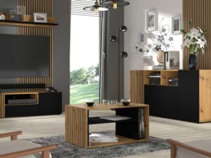 Miniaturka 4 - Meble dąb artisan czarny mat MERVE
